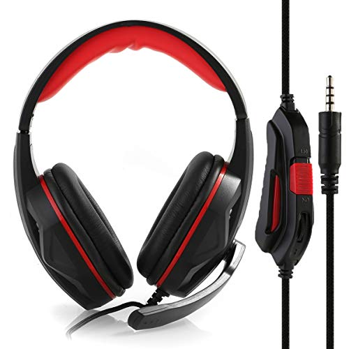Preisvergleich Produktbild Geräuschisolation Kopfhörer Gaming Headset mit Mikrofon-Lautstärkeregler für PC PS4 Xbox