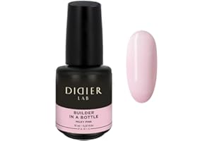 Didier Lab - Premium Nail Builder Gel in a Bottle Milky Pink - Strengthens Natural Nails - LED UV Builder Gel for Nails - Hard Gel Nail Builder for Nail Repair - Nail Gel Extension 15ml