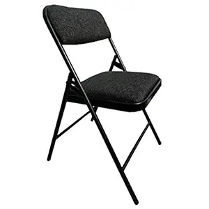 Streetup India Folding Chair for Home/Study Chair and Restaurant Chair (Metal, Black)