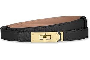 HEVIBK Ledergürtel Damen Gürtel Taillengürtel Damengürtel Leder Jeansgürtel Echtleder 18mm Breit schmaler Gürtel