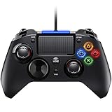 PS4 Controller- Wired Gaming Gamepad mit Dual-Vibration-Turbo und Trigger-Tasten fr PlayStation 4/ PlayStation 3/ PC (Windows XP/ 7/8/ 8.1/ 10)/ Android/ Steam, Schwarz - 