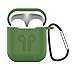 Produktbild TianranRT Kopfhörer Tasche - Anti-Verlorene Silikon-Schutzhülle Für Apple Airpods 2 Mit Ohrbügel, Stylish New Und Durable, Grün