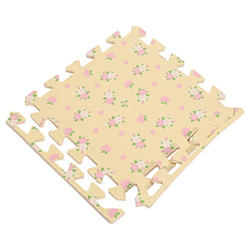 9 Stück Puzzlematten, Kinderspielteppich Wasserdicht Spielmatte Rutschfest Spielteppich Puzzle Kinderteppich Gymnastikmatte Trainingsmatte Bodenschutz Matten aus EVA-Schaum für Kinder und Babys Schlafzimmer Yoga Turnhalle Kinderzimmer Deko Für Innen und Draußen geeignet, 30 x 30 x 1,0 cm - 4