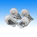 Produktbild 4er SET 40mm TRANSPORTROLLE LENKROLLEN LAUFROLLEN MÖBELROLLEN ROLLEN in WEISS