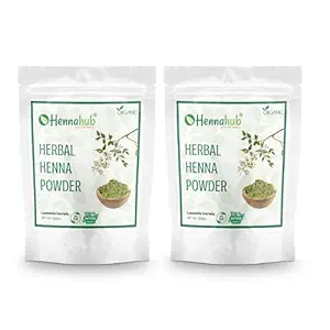 Fresh HERBAL Henna Powder 100% Pure Mehandi with 9 Herbs (2 Packs of 200g each )