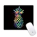 Produktbild YISUMEI 25x30 cm Gaming Mauspad Office Computer Mouse Pad Mond Pineapple Ananas Schwarz Bunt
