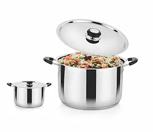 Madhu Stainless Steel Stew Pot / Encapsulated Bottom / 17 no. / 23 cm / 6 LTR