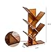 Produktbild DYR Regale Bamboo 2-6 Regal Baum Bücherregal, Bücherregal, Bücherregal für besondere Designs, Aufbewahrungsregal für CDs, Filme und Bücher. (Rote Eiche 2-6 TB) (Größe: 44 * 20 * 82cm)