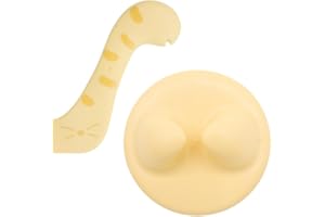 EIHI 2 pezzi Coperchi in silicone per lattine, Cucchiaio apri-lattine per cibo umido, Copertura scatolette per gatti di Cibo per Gatti/Cani, Conservazione di Cibo per Animali Domestici, Regalo(giallo)