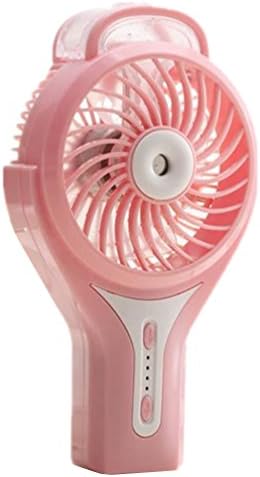 IPARTSHOP Portable Mini Handheld USB Misting Fan with Personal Cooling Mist Humidifier Rechargeable Electric Personal Fans for Home Office and Travel (Pink)