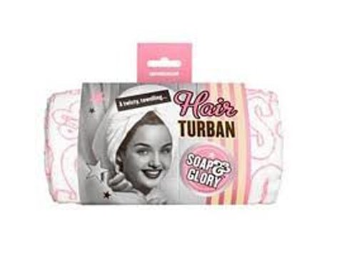 Soap And Glory Hair Turban Pink & White