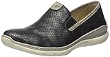 Padded collar Rieker Damen L3272 Slipper, Grau (granit/fango-silver/45), 39 EU
