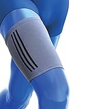 Thigh support sleeve by Kedley | Elastic compression band ideal for pulled hamstring, strained or bruised muscles, quad injuries Medium/Large