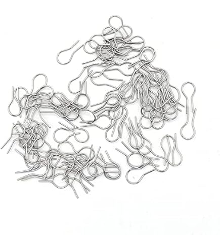 100 Stks/200Pcs Aardewerk Ornament Hanger U Vorm Haken Hoge Temperatuur Weerstand Wolfraam Draad Opknoping Vuren Haak Springen Ringen (200