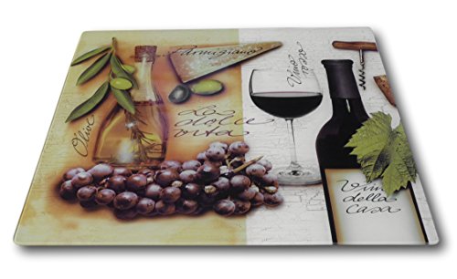 XL Glas Herdabdeckplatte Herdabdeckung Schneidebrett Abdeckplatte für Ceranfeld Design Lifestyle Lebensstil Italien Kochfeld Abdeckung Spritzschutz Herdblende