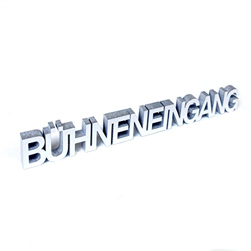 Preisvergleich Produktbild NOGALLERY 3D Schriftzug, Holz, Silber