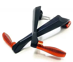 OBEROI'S Traders Premium Universal Motorcycle Clutch Lever Guard, Lever Protector for All Bike (Orange)
