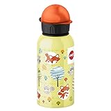 Leichte Kinder-Trinkflasche (400 ml) mit tierischem Fuchs-Dekor und integriertem Namensfeld - Ideal für Sport, Kindergarten, Schule oder Urlaub