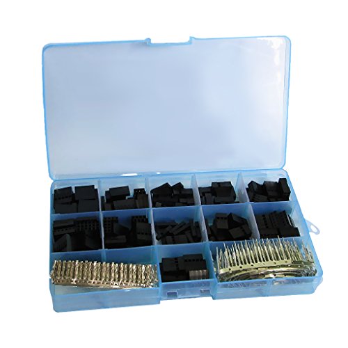 Gazechimp 620 Stück 2,54mm Stecker kit, 2,54mm Pitch männlich weiblich kabel Stecker, 2,54mm Buchse Anschluss Gehäuse weiblich, 2,54mm Header Männliche für DuPont