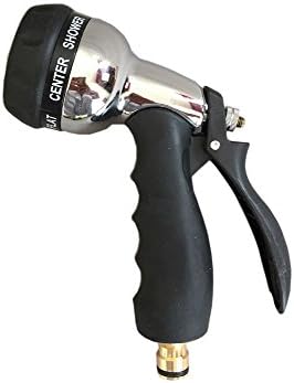 High Pressure Spray Gun &amp; Multi Spray Watering Gun, Garden Hose Nozzle, 6 Different Spray Settings Spray Nozzle - Perfect for Car Wash, Cleaning, Watering Lawn, Garden, Plants Washing Dogs &amp; Pets (Black)