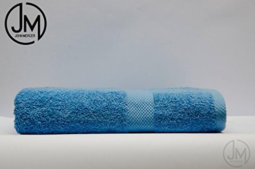 JOHN MERCER Superior, 100% Cotton - (Thick &amp; Fluffy) 550 GSM, Bath Sheet, Ice Blue