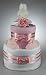 Baby Girl Two Tier Nappy Cake New Born Baby Shower Gift with Miffy Teddy