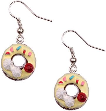Snykk – Miniature Chocolate Donut Drop Earrings – 2 pieces – Chocolate Decoration