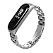 Produktbild Zubehör Bänder kompatibel Xiaomi Mi Band 3, Luxus Edelstahl ultradünne Ersatz-Metall-Armband-Uhren Band kompatibel Xiaomi Mi Band 3 Smartwatch