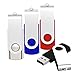 Produktbild keathy 4 Pack 32 GB USB 2.0 Flash Drive Bulk Festplatten Memory Gehstock Faltbar Daumen Antrieben Pen Zip-4 Farbe: Schwarz Blau Rot Silber (1) 4GB*4 4GB*4