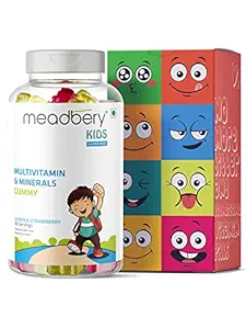 Meadbery Multivitamin And Mineral Gummy Bears Jelly Glutenfree Formula With Vitamin C Vitamin D Vitamin B12 B6 Zinc For Kids Growth Development Immunity 30 Gummy Bears Pack Of 1