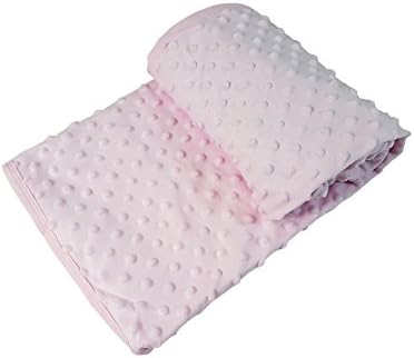 LUXURY SOFT PINK COTTON BLEND BABY BOY CRIB MOSES COT BLANKET 70 X 90CM
