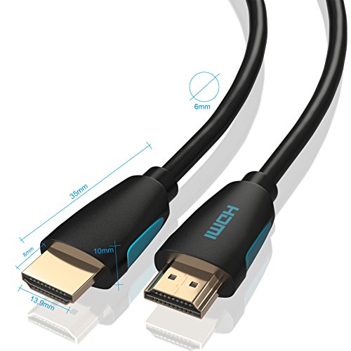 15m HDMI Kabel 1.4a / 2.0 Ultra HD 4k| High Speed with Ethernet | neues Modell 2016 / Kabel 3 fach geschirmt / inkl. Stecker- und Kontaktschirmung | 4K Ultra HD 2160p / Full HD 1080p | 3D / ARC / CEC | fünfzehn Meter - 3