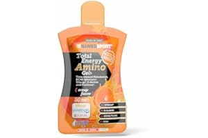 NAMEDSPORT SUPERFOOD NAMEDSPORT> Total Energy Amino Gel>, Gel énergétique à base de maltodextrine, à faible indice glycémique, idéal avant et pendant l'entraînement dans le sport d'endurance, Brand Of Italy, boîte de 32