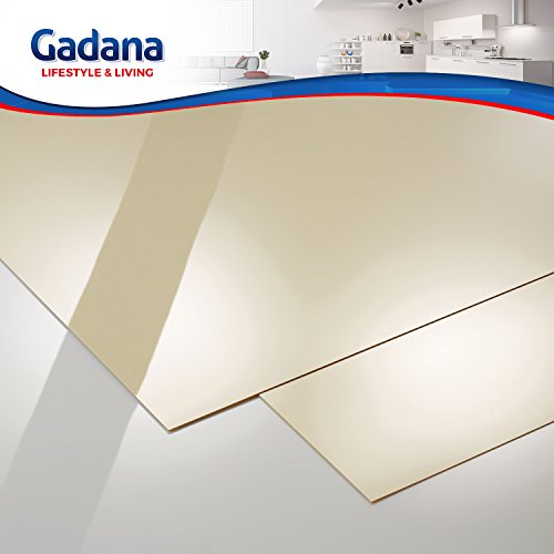 [70201030] Gadana Motiv, Dekorplatte, Optik: Klavierlack creme Effektplatte / reflektierend, Größe 650 x 1000 mm, Reliefhöhe: 1.2 mm - 2