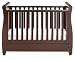 Babymore Eva Sleigh Cot Bed Dropside with Drawer (Dark Brown)