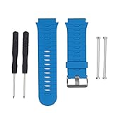 KEESIN Silikon Handgelenk Band Verstellbar Sport Outdoor Armbanduhr Band Ersatz Armband für Garmin Forerunner 920 X T mit Original Schraube und Zerlegen Werkzeug, Blau