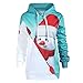 Produktbild Berimaterry Damen Hoodie Weihnachten Känguru Tasche Cartoon Schneemann Print Sweatshirt Langarmshirt Tops Kapuzenpullover