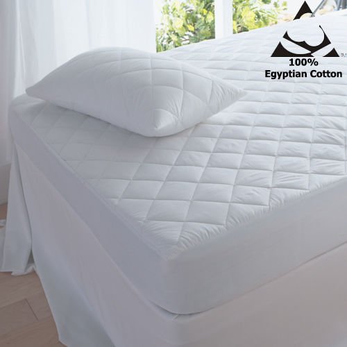 Lawrance Cliff Luxury Egyptian Cotton 200 Thread Count 16" Extra Deep Quilted Mattress Protectors (Double)