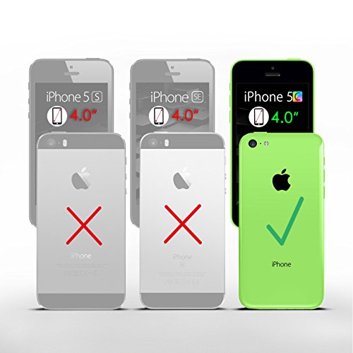 MoEx iPhone 5C HÃ¼lle GrÃ¼n mit Karten-Fach [OneFlow 360Â° Book Klapp-HÃ¼lle] Handytasche Kunst-Leder HandyhÃ¼lle fÃ¼r iPhone 5C Case Flip Cover SchutzhÃ¼lle Tasche