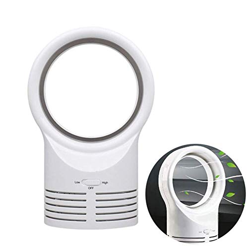 Preisvergleich Produktbild QHLJX Mini Bladeless Fan Sleeping Elektrische Kühlung Super Leise Zwei Geschwindigkeitsluftventilatoren, tragbar, für Arbeitsstudie Schlaf