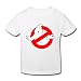 Toddler Kids Little Boys Girls Ghostbusters Logo Slimer T Shirt White Age 5-6 Toddler