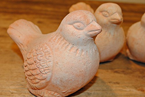 Vögel aus Terracotta,4er Set,frostfest,ca. 12cm