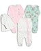 The Essential One - Baby Girl Pack of 3 Floral Sleepsuits-0-3 Months ESS75