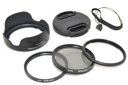 Accessoires Kit  Kit de d  marrage  entr  e  zubeh  rkit  Starterkit pour Canon PowerShot SX50  HS  Objectif 58  mm Adaptateur  Filtre  Pare-Soleil  couvercle 