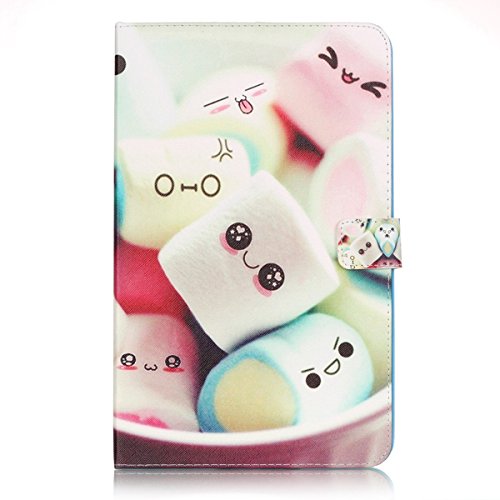 Samsung Galaxy Tab A 10.1 Hülle,Galaxy Tab A 10.1 (2016) Ledertasche Smart Cover,Ekakashop Bunt Muster Painting Handtuch Kuchen Flip Magnetverschluss PU Leder Wallet Case Kunstleder Etui Schale Ständer Tasche Etui Schutzfolie mit Einstellbarem Blickwinkel Schutzhülle und Kreditkarte Card Holder Slot für Samsung Galaxy Tab A 10.1 Zoll (2016 Version SM-T580N SM-T585N) + 1x Kostenlos Ständer (Farbe zufällig) - 2