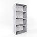 Produktbild Bücherregal XL 4 Fächer - 155 x 60 cm Grau Beton - Wandregal Holzregal Regal Ordner Akten Büro