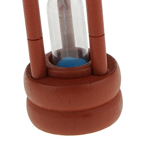 Kastanienbraunen Holz Sanduhr Sandglass Sand Timer Sanduhr Küche Timer Blau – 2 Minuten - 5