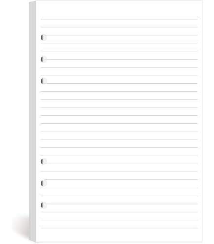 Recharge Agenda Semainier A5 - 6 Trous - Planificateur Mois/Semaine - Papier Ivoire Haut De Gamme