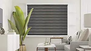 ZEBRA BLINDS Polyresin Curtain Blinds, 165 X 180 cm, Grey, Pack of 1