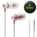 Produktbild ROVKING Roségold Metallischer Kopfhörer für kleine Ohren Frauen Dame Mädchen mit Geräuschunterdrückung,Kompatibel mit Apple iPhone 6 6s 7 7plus 8 8plus Samsung iPod Android Huawei Rosa